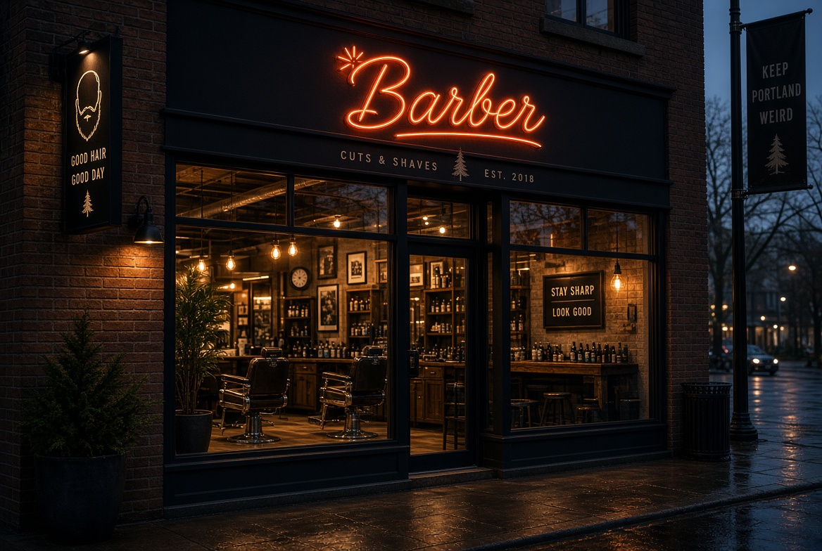 Ironblade Barbers website built by Cascadia Digital Partners
